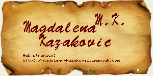 Magdalena Kazaković vizit kartica